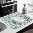 thumbnail image 4 of Microfibre Drying Mat for Kitchen Rose Floral Pattern Dish Drying Drainer Mat Absorbent Drying Mat Washing Up for Glass, Plate & Cup 16inch X 18inch, 4 of 7