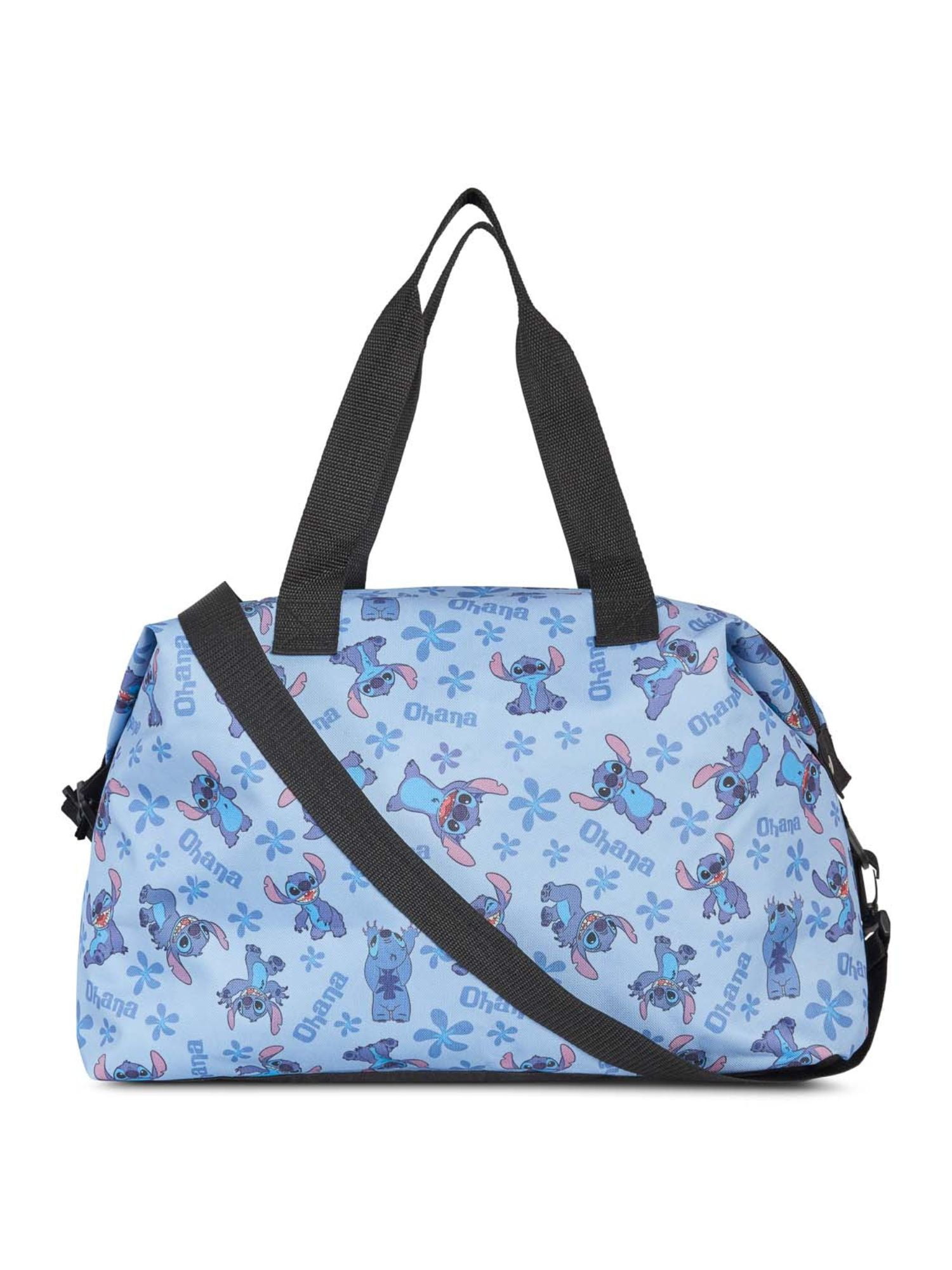 Disney's Lilo & Stitch Weekender Duffel Bag Travel Carry-On All-Over Print Blue