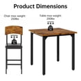 thumbnail image 7 of BAXLUXE 5 Piece Dining Table Set High Top Wood Dining Table Set for 4 Counter Height Small Kitchen Table With 4 PU Leather Upholstered Chairs,Small Dining Set for Bar Dining Room Breakfast, 7 of 7