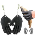 thumbnail image 2 of Guantes de pesca antideslizantes, protección de mano contra pinchazos, raspadores, pesca profesional, guantes de caza de látex, izquierda/derecha, 2 of 4