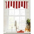 thumbnail image 4 of Fsddascl Red Striped Tie Up Valance Curtains for Windows, Kitchen Curtains Window Treatments, Christmas Farmhouse Red White Stripes Short Window Shades Valances for Bedroom Bathroom Cafe 42"x18", 4 of 7