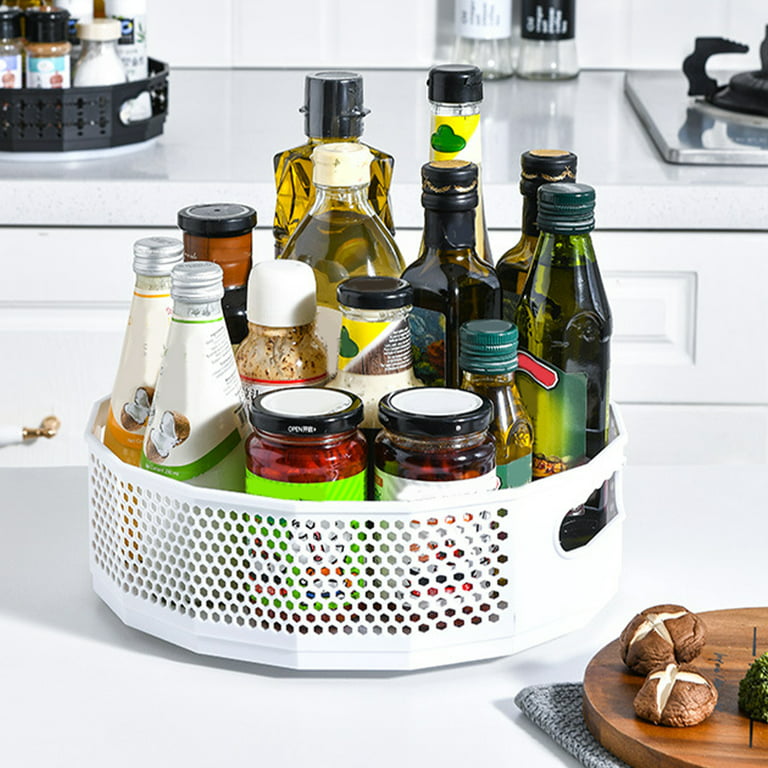 Cheers US Plastic Storage Baskets - Small Pantry Organizer Basket Bins - Household Organizers with Cutout Handles for Kitchen Organization