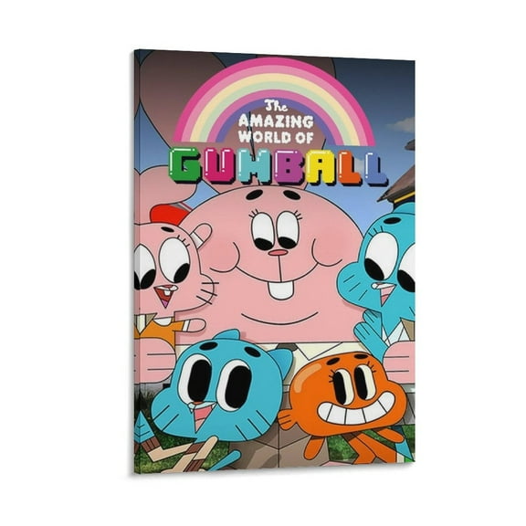 The Amazing World of Gumball Anime UK Poster Wall Art Poster Scroll Canvas Painting Picture Living Room Decor Home 12x18inch(30x45cm)