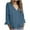 Navy, variant on Women Blouses 3/4 Length Sleeve V-Neck Summer Casual Tunic Tops Ladies Elegant Business Shirts 2025 Orange L