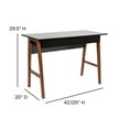 thumbnail image 5 of Flash Furniture Darla Rectangular Computer Desk with Storage Drawer, Black, 5 of 13