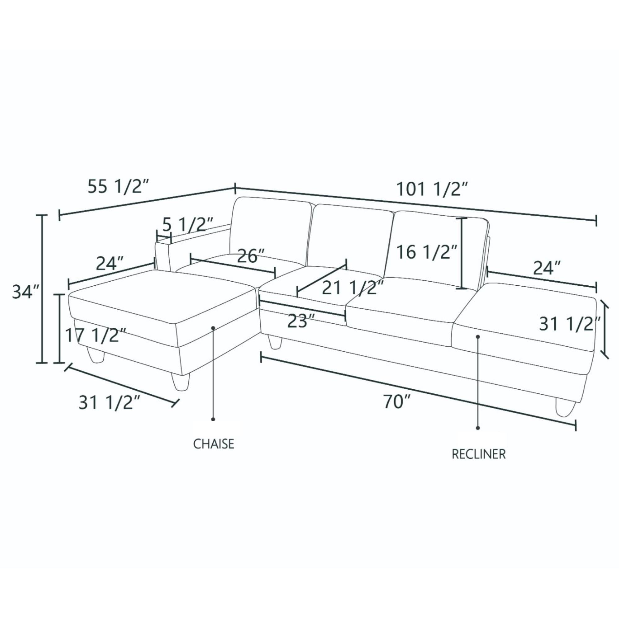 Modern Sectional Sofa Couch, L Shape Sofa Set with Chaise Modular Cloud Couch for Living Room, Light Grey