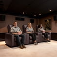 thumbnail image 5 of Bonzy Home Electric Power Recliner Chair Set of 3, Leather Home Theater Seating with Swivel Tray Cup Holders USB Port & Hidden Storage, Reclining Chair Sofa Furniture for Movie Room, Brown, 5 of 9