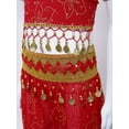 thumbnail image 6 of Alvivi Kids Girls Indian Belly Dance Outfit Arabian Princess Carnival Costume Crop Top and Pants Set Red 3Pcs/Set 5-8, 6 of 7