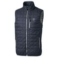 thumbnail image 2 of Men's Cutter & Buck Heathered Navy Emory Eagles Big & Tall Rainier PrimaLoft Eco Full-Zip Puffer Vest, 2 of 3