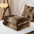 thumbnail image 6 of Homewish Vintage Brown Stripes Zipper Twin Comforter Sets with Fitted Sheet and 2 Pillowcases,Classic Geometric Abstract Zipper Bedding Set,Reversible,4pcs, 6 of 8
