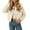 Beige, variant on HOWPAY Barn Jackets for Women Cropped Button down Oversized Lapel Collar Long Sleeve Coats Vintage Solid Color Casual Outerwear with Pockets Fall Winter Clothes Army Green L