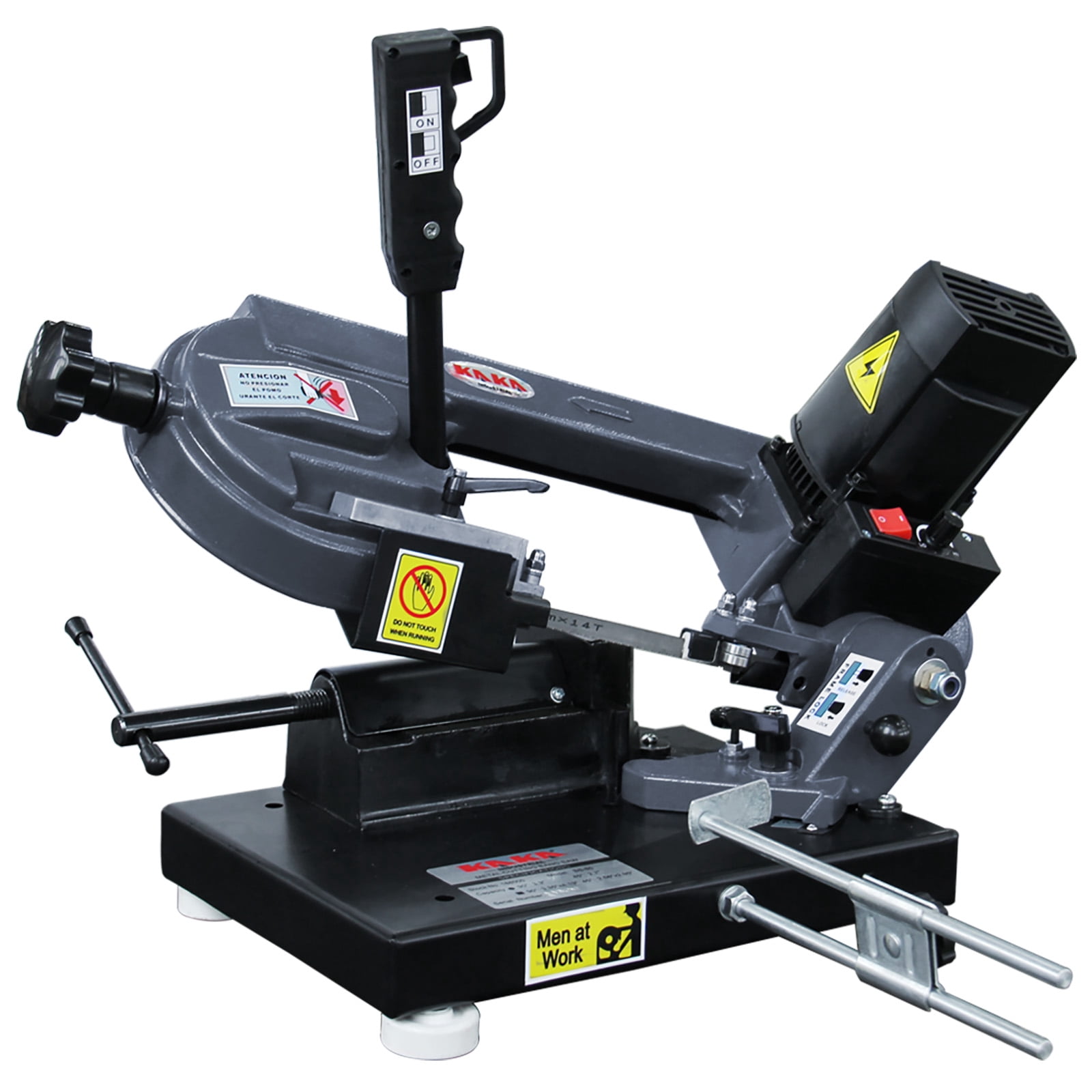 KAKA Industrial Benchtop Metal Cutting Band Saw 1000W, 40-88MPM Blade Speed, 0°-45° Adjustable Table, 3.3"x4.1" Cutting Capacity BS-85 for Metal/Wood/Plastic -110V