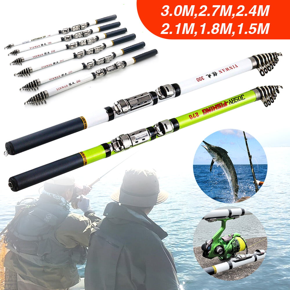 1.2m Telescopic Fishing Rod Spinning Rod Fiber Reinforce Rod 5 Section Tackle 