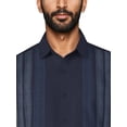 thumbnail image 4 of Cafe Luna Men's and Big Men's Gradient Panel Print Short Sleeve Woven Shirt, Size S-4XL, 4 of 7