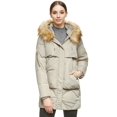 thumbnail image 4 of Orolay Womens Winter Long Sleeve Zip Puffer Jacket Pockets Down Coats Beige M, 4 of 5