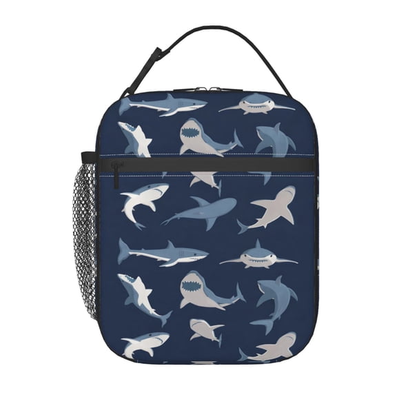 Shark Lunch Bag Portable Thermal Lunch Box for Men and Women