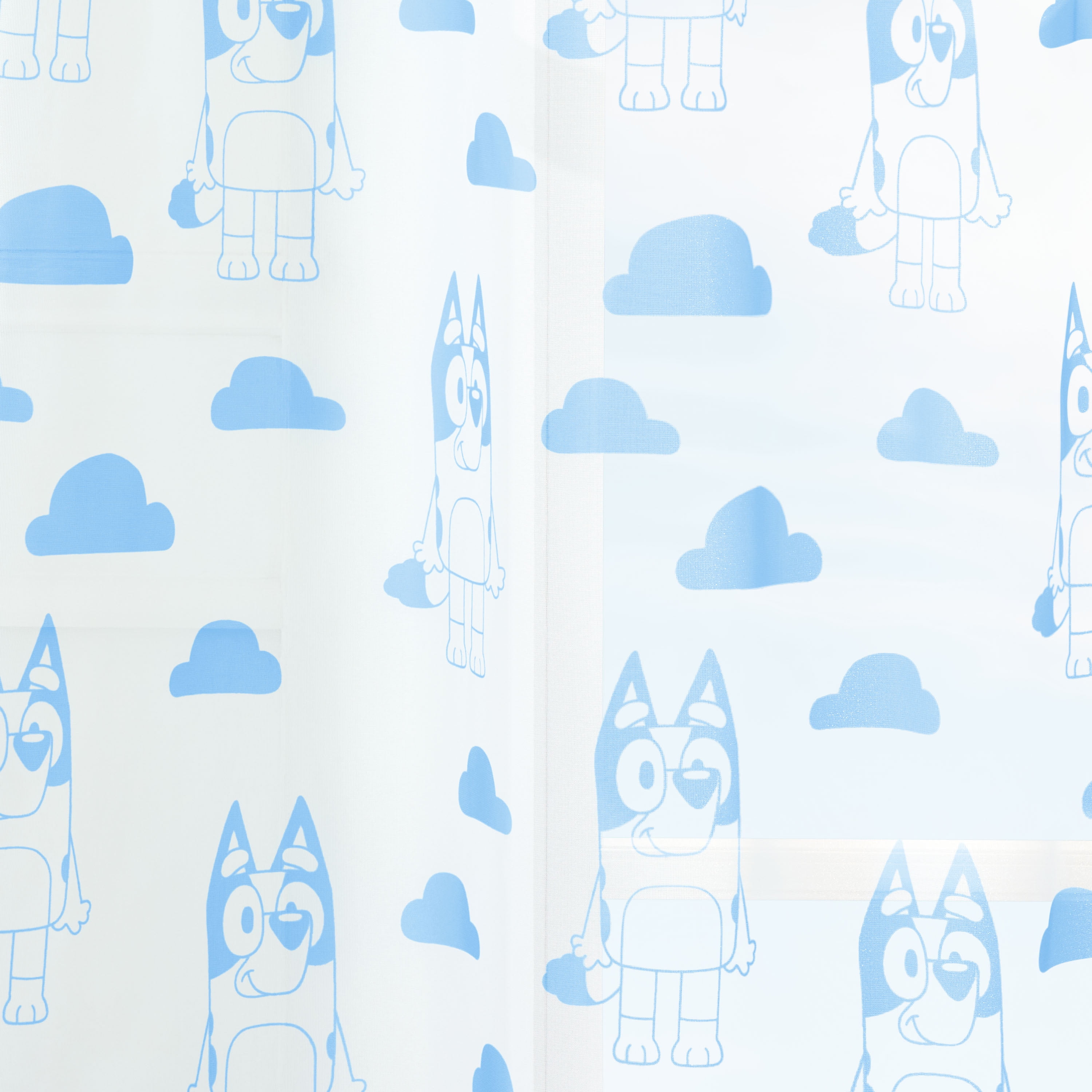 Bluey Dream Sheer Kids Drape, 38" x 84", White, BBC Studios