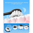 thumbnail image 4 of Aneebart Sonic Cepillo de dientes eléctrico, paquete de 2, cepillo de dientes eléctrico para adultos, cepillo de dientes eléctrico de viaje incluye 12 cabezales de cepillo, IPx8 impermeable (blanco y, 4 of 5