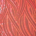 thumbnail image 3 of Zelouf Rowan Wave Sequin Irid  , Sewing, DIY, Crafts Fabric by the Yard, Melon/coral, 20 Yard, 3 of 3