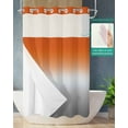 thumbnail image 2 of No Hook Shower Curtain with Snap in Liner, Abstract Orange and Grey Gradient Hotel Shower Curtains for Bathroom, Washable Shower Curtain Liner Set with Mesh Top Window, 36"x72", 2 of 6