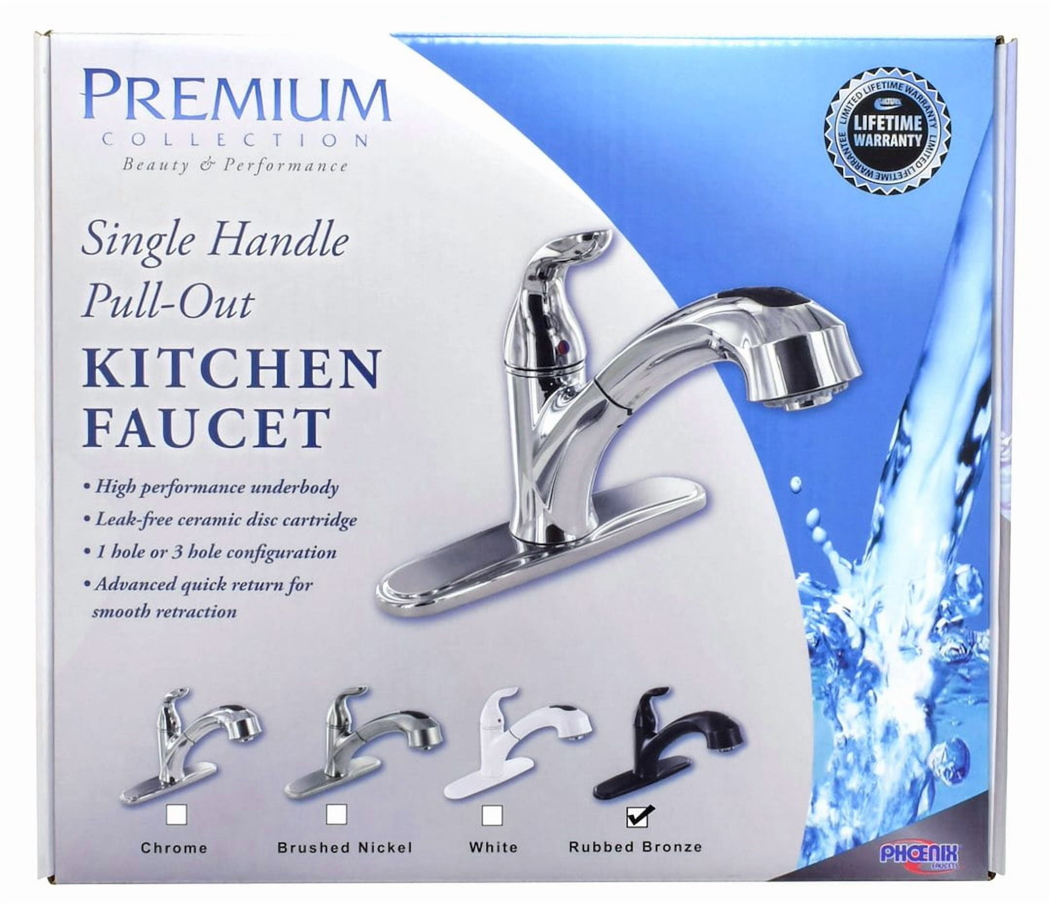 Valterra PF231541 Single-Handle Pull Out Hybrid Kitchen Faucet - Rubbed Bronze