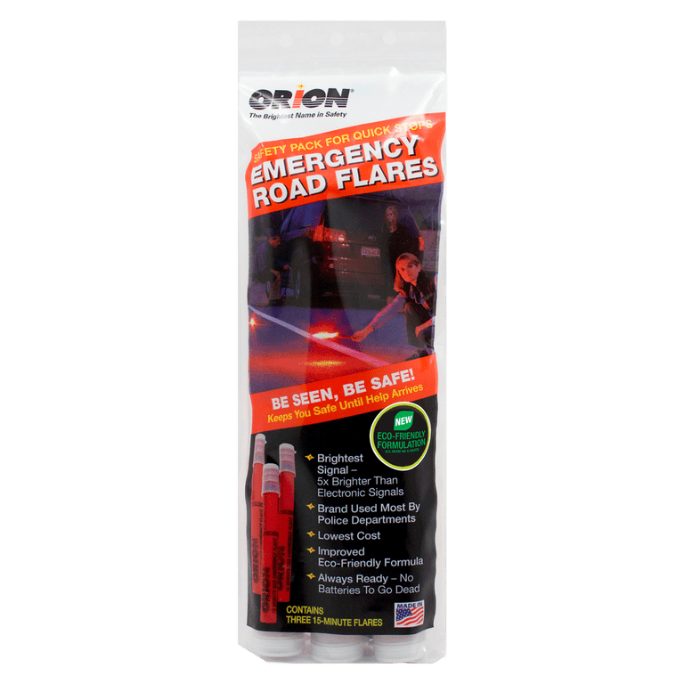 Orion 15-Minute Emergency Road Flares, 3-Pack photo 3