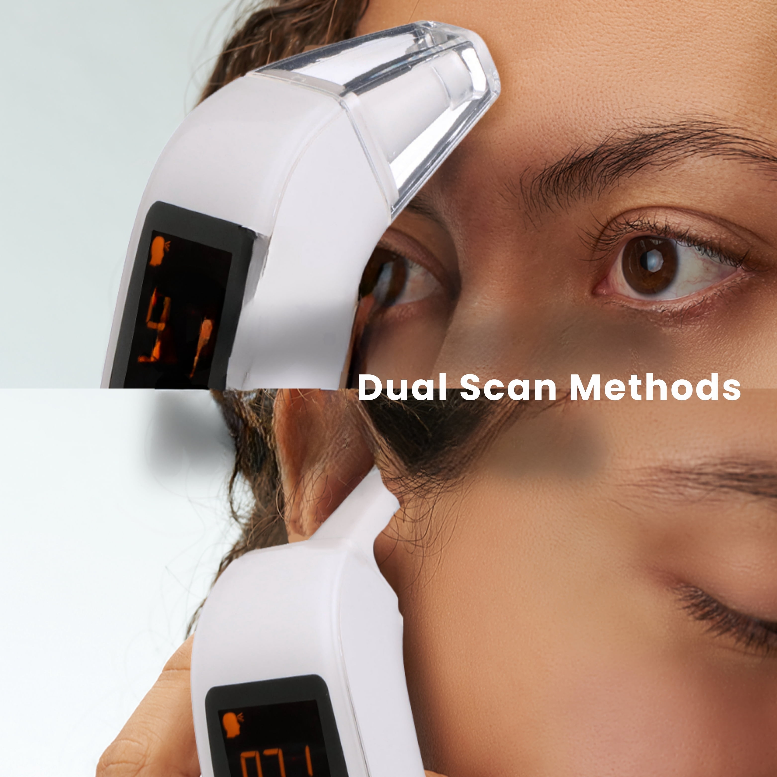 (12 pack) MOBI DualScan FeverTrack Ear & Forehead Medical Grade Thermometer w/ Medication Reminder Alarm