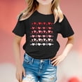 thumbnail image 2 of FhsagQ Crop Tops for Girls 8-10 Children's Valentine's Day Fashion Printed Short Sleeved T Shirt Summer Tops for Girls 12-14 Girls Summer Tops Size 14-16 Black 8-9 Years, 2 of 4
