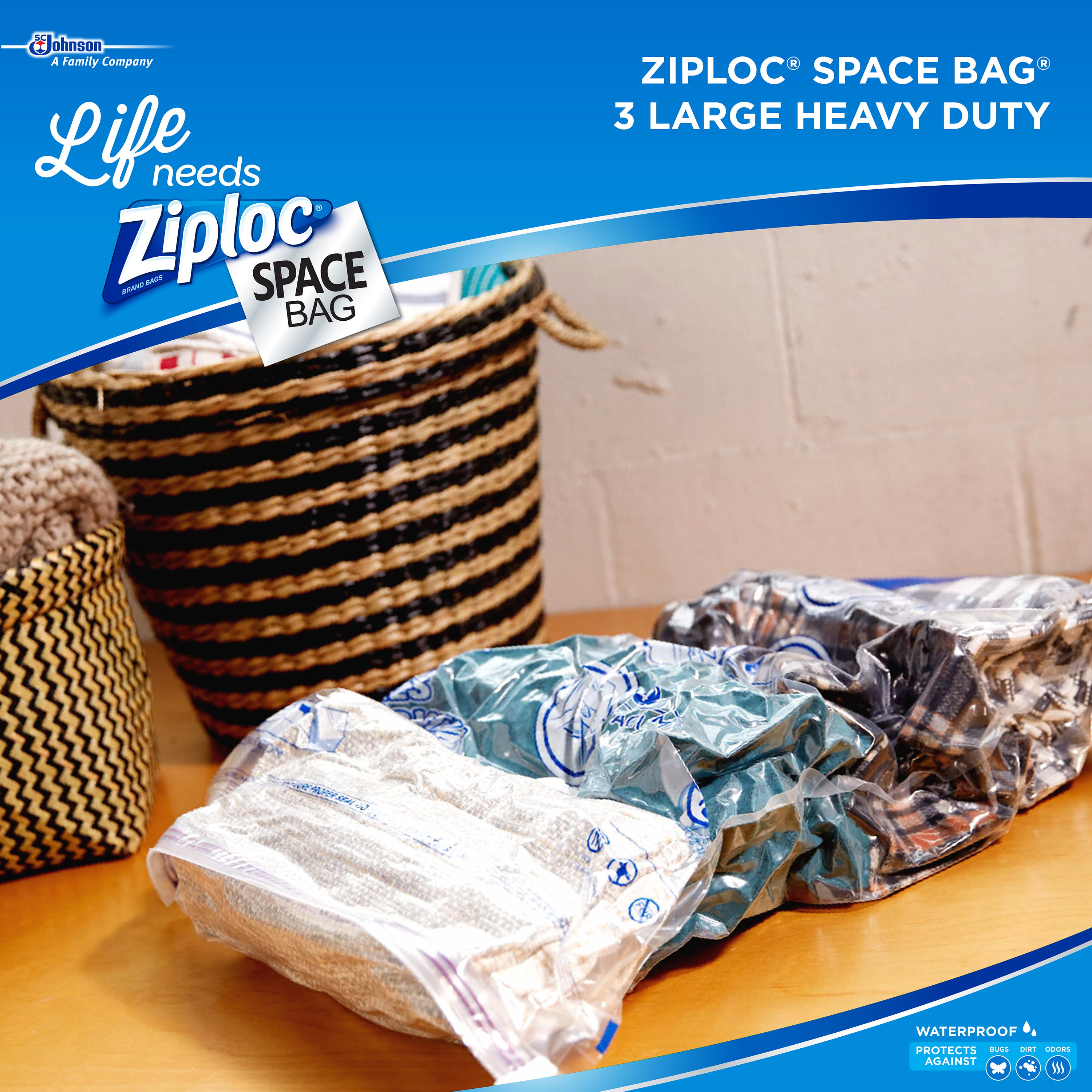 Ziploc Space Bag Vacuum Seal Flat Variety Pack (3-Pack) - Clark Devon  Hardware