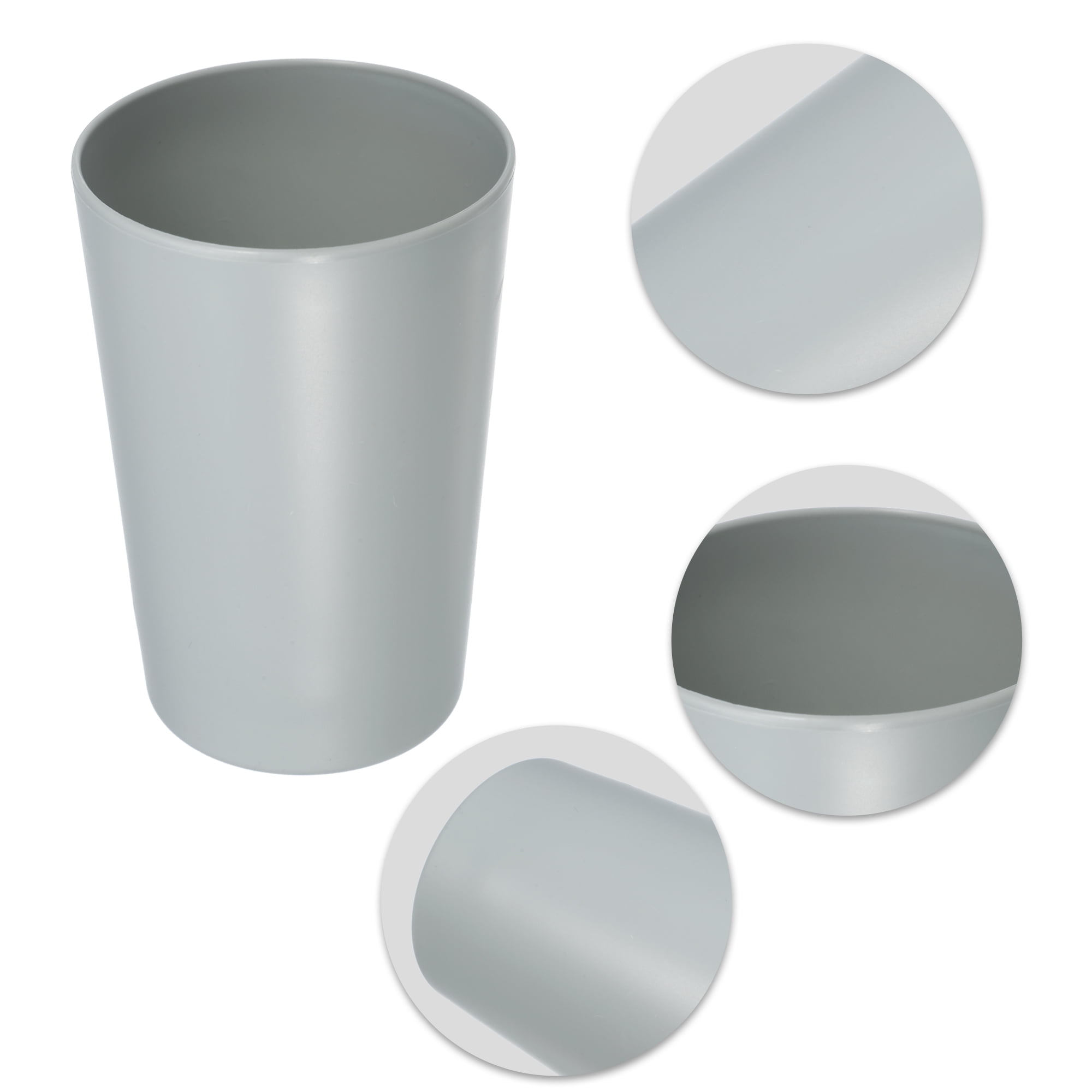 Unique Bargains 2Pcs Bathroom Toothbrush Tumblers Cup for Kitchen Color Gray 4.52"x3.03"