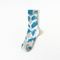thumbnail image 2 of ZSQDM Women's Socks Adult Fall And Winter New Tie Dye Mid Calf Socks Couple Socks Street Personality Hip Hop Skateboarding Socks Ankle Athletic Running Socks, 2 of 4