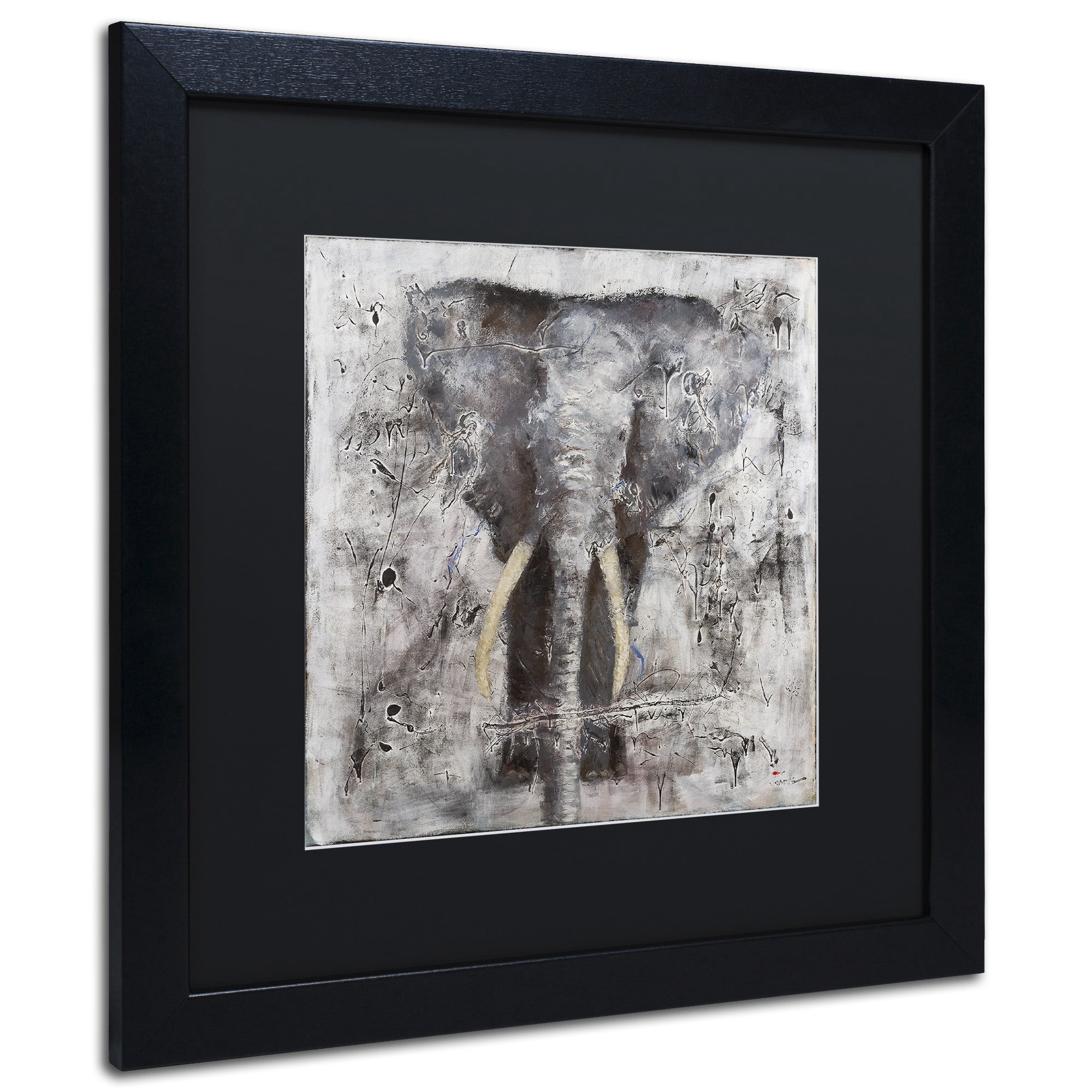 Trademark Fine Art "Wild Life" Canvas Art by Joarez, Black Matte, Black Frame