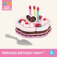 thumbnail image 5 of Battat Princess Birthday Party Pink Cake Playset with 24 Plastic Pieces, Toddler and Preschool Toys, 5 of 7