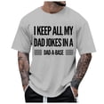 thumbnail image 5 of Father Day Printed Fashionable Men Tennis T Shirt Casual Short Sleeve Crew Neck Soft Blend Top Summer Streetwear, 5 of 5