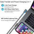 thumbnail image 3 of Cable Lightning Charger Osecet para iPhone, 1 pie, 5 unidades, certificado MFi, 3 of 9