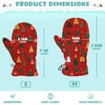 thumbnail image 3 of Christmas Tree Pattern Cold Weather Mittens Cozy Gloves with Adjustable Fit Perfect for Outdoor Fun, 3 of 7