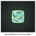 thumbnail image 2 of 4PCS Square Cabinet Fluorescence Knob Glowing in the Dark Furniture Drawer Pulls Handle with Screws Sea blue dolphins, 2 of 5