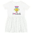 thumbnail image 3 of Inktastic Robotics Girl I Love Robots Girls Toddler Dress, 3 of 5