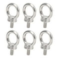 thumbnail image 3 of 10-Pack M6 304 Stainless Steel Lifting Eye Bolts, Silver White Fasteners with 12mm Thread Length - Corrosion-Resistant, Smooth Surface, Integrally Formed for Secure and Durable Fixing Applications, 3 of 6
