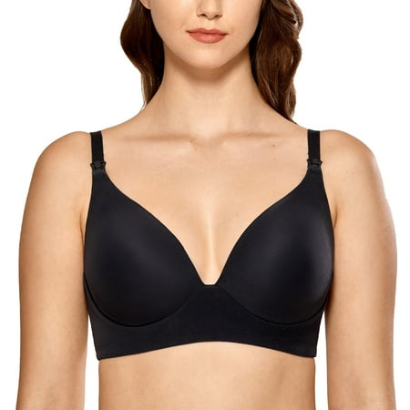 

Gratlin Women s Wire Free Lightly Padded Soft Maternity Nursing Bra Plunge