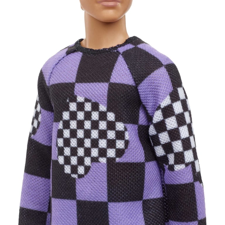Barbie Fashionistas Ken Doll #191, Dressed in Checkered Sweater