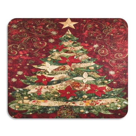

ALAZA Dish Drying Mat for Kitchen Poinsettia Flower Christmas Tree Counter Absorbent Draining Pad 19.7 x15.7