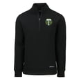 thumbnail image 2 of Men's-Cutter & Buck  Black Portland Timbers Roam Eco Recycled Tri-Blend Quarter-Zip Sweatshirt, 2 of 3
