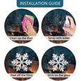 thumbnail image 4 of Pegatinas para ventana con copos de nieve, pegatinas para ventana con estrellas brillantes, pegatinas para ventana con puntos brillantes, pegatinas para piso, pegatinas autoadhesivas, calcomanías, 4 of 8