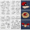 thumbnail image 1 of 30Pcs Ladybug 4 Sheets Water Soluble Embroidery Pattern Stabilizers Stick and Stitch Embroidery Stickers Hand Sewing DIY Ladybug Embroidery Papers, 1 of 9