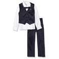 thumbnail image 2 of Isaac Mizrahi Slim Fit Boy's 2pc Houndstooth Suit, Navy, 2, 2 of 2