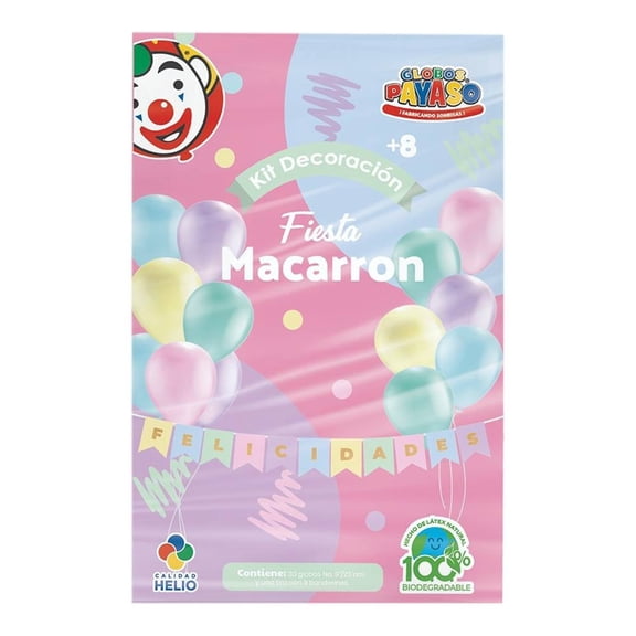 Kit de Globos Globos Payaso Fiesta Macarron 31 piezas