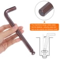 thumbnail image 5 of Uxcell 4pcs Ball End Hex Key Wrench 12mm S2 Steel L-Shape Long Arm Hexagon Metric Wrenches Repairing Tool, Red, 5 of 8