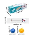 thumbnail image 3 of Juego de tablero de juego de curling de mesa | Juguete de curling de simulación portátil | Rompecabezas de coordinación mano-ojo | Actividad interactiva de ocio familiar | Plástico | Azul/Amarillo |, 3 of 6