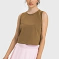 thumbnail image 2 of Vedolay Cute Tops Womens Crewneck Sleeveless Tank Tops Summer Casual Loose Fit Basic Shirts,Coffee XXL, 2 of 4